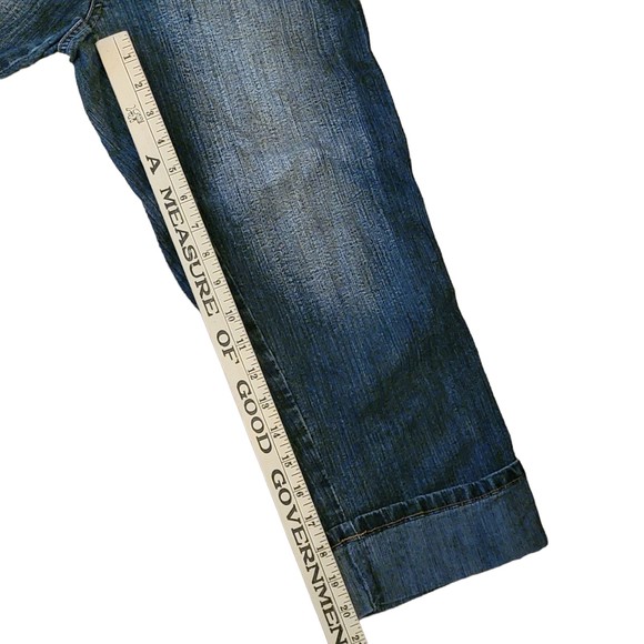 Makaveli Womens Blue Regular Fit Mid Wash Low Rise Denim Straight Jeans Size 5 - Picture 3 of 12